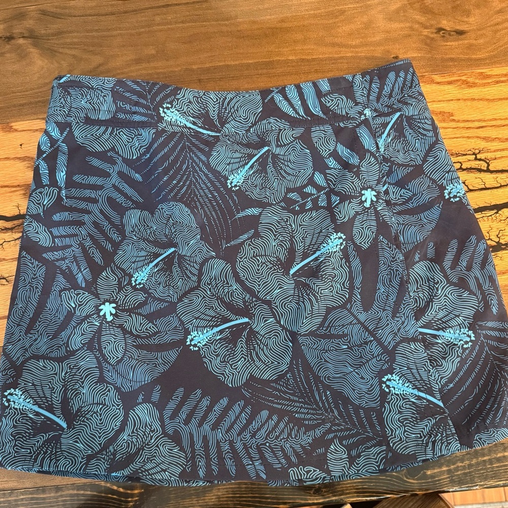 Ripskirt Hawaii Tropical Blue Mini Skirt